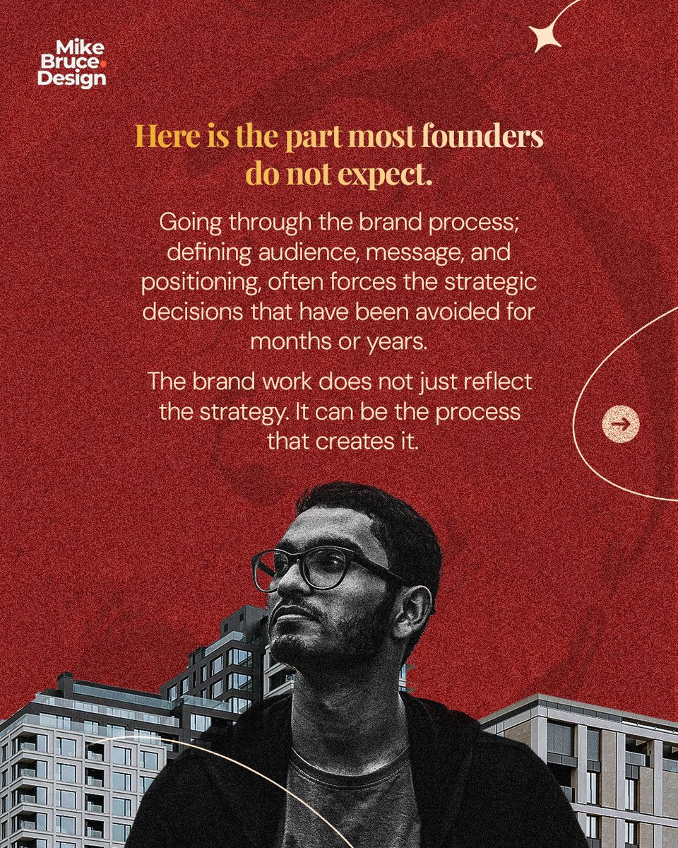MikeBruceDesign's tweet photo. Strong brands aren’t built on better visuals.
They’re built on better decisions.

Clear choices.
Bold direction.
Consistent conviction.

When the strategy is sharp,
the brand becomes obvious.

So before you redesign anything…
ask yourself:

Have we actually decided who we are? https://t.co/FmeMHWy225