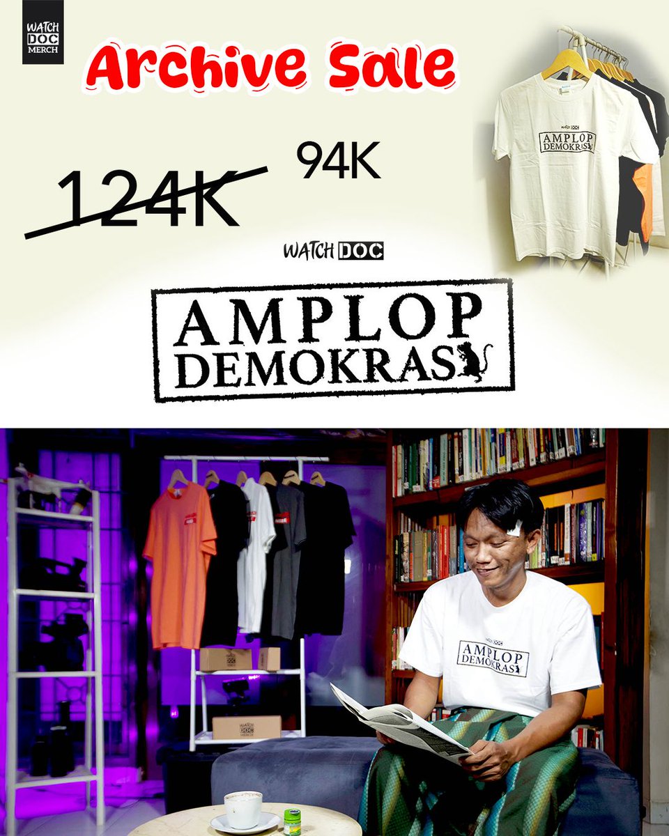 watchdoc_ID's tweet photo. Banyak pilihan merchandise di acara Djourno Fest:
- Festival Price: harga khusus selama festival berlangsung
- ⁠Archive Sale: koleksi yang tak lekang oleh waktu
- ⁠Special Event: perkenalkan produk baru kami

Semua hanya bisa didapatkan jika kamu datang langsung di acara ini.

Auditorium Pusat Studi Jepang Universitas Indonesia (PSJ UI)
Jl. Prof. Selo Soemardjan, Pondok Cina, Beji, Kota Depok, Jawa Barat.

Sabtu, 25 juli 2026 | 09.00 - 21.00 WIB