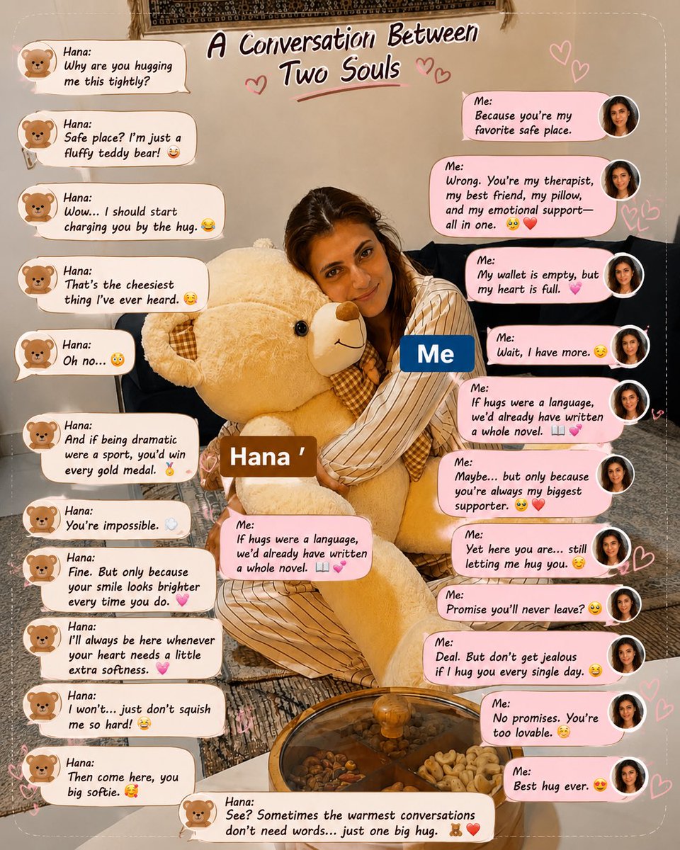 AbdullahiXn13's tweet photo. A CONVERSATION BETWEEN TWO SOULS 👸🫂❤️

@Farrhana_bhatt 
#TeddyTalesWithHana
#FarrhanaBhatt #FarrhanaRebellions https://t.co/UjCYaHTEbe