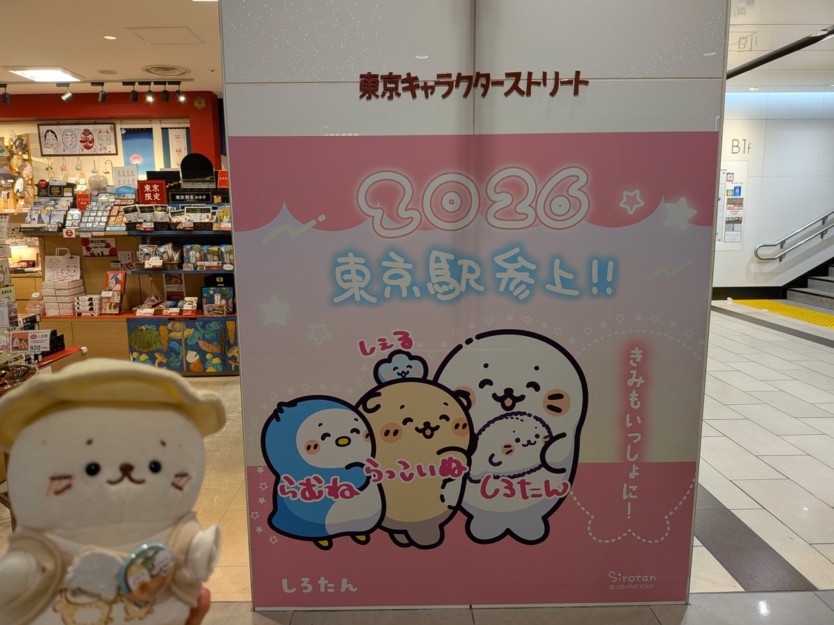 mamispica's tweet photo. ことしも
おのぼりたんと東京駅にいってきたよ🤗
うれし〜い

#しろたん
#しろたんとれたよ
#しろたん誕生日2026
@sirotan_fun https://t.co/sr9n5WOurj