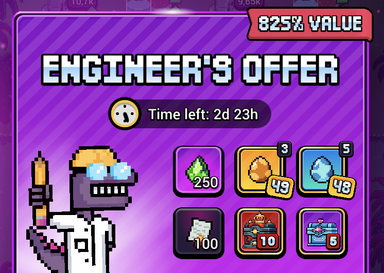 AngryDynomites's tweet photo. 🛒 TWO LIMITED-TIME SPECIAL OFFERS ARE DROPPING!

⚙️ Engineer’s Offer
🔮 Mage’s Offer

⌛ Available for 3 days only!

Both offers are packed with goodies to help you make the most of the weekend, check out the game for everything inside! 🔥

Get ready, Dynos, the Lab is cooking this weekend! 🧪