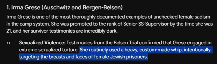 NeverLostInTime's tweet photo. @FemCondition @ObviousElk Love you. Imagine if you were a prisoner of Irma Grese https://t.co/Bnw2Sjg80E