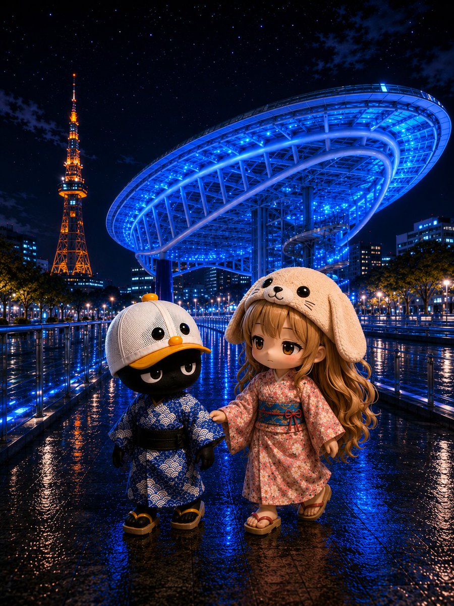 cW21kEL7Ze87277's tweet photo. 【こまるくん、帰り道はしっとり】

浴衣 お祭り 花火 いつもと違う日って ちょっとだけ素直になりますよね🌙

#こまるくん #名古屋 #オリジナルキャラクター #AIイラスト #浴衣 https://t.co/vwTr14LLhY