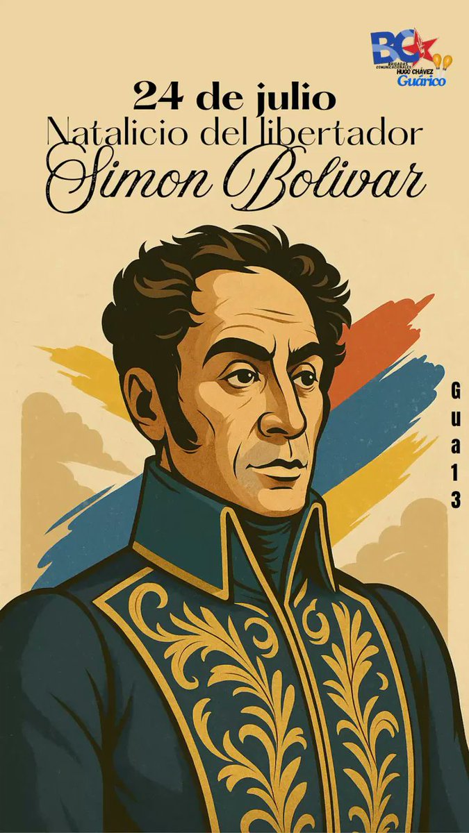 EvisS87420's tweet photo. Hoy celebramos el Natalicio de nuestro Simón Bolívar, hace 240 años, un 24 de julio de 1783 nació un hombre que cambió nuestra historia https://t.co/DoDmUIssnT