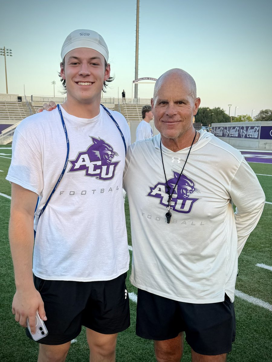 BaronJBarker's tweet photo. Great day at ACU!   Last camp of the summer.  Got to spend time with ACU’s Director of Football Strength and Conditioning, Rece Stafford.  
Coach Rece is a long time family friend and he played with my brother. 
Thank you for the awesome tour of the ACU facilities! 
Got to work out with Coach Holt.  
Great teacher with a ton of knowledge. 

@ReceStafford @Coach_GHarrell @CoachBennettACU @Coach_Fila 
@CoachNickHolt @GodsWarrior615 
@CoachJPlunk_ @ACUFootball 
@FHSRACCOONFB @CoachHarbert @mill2829 @coachg_tx @jonreid40