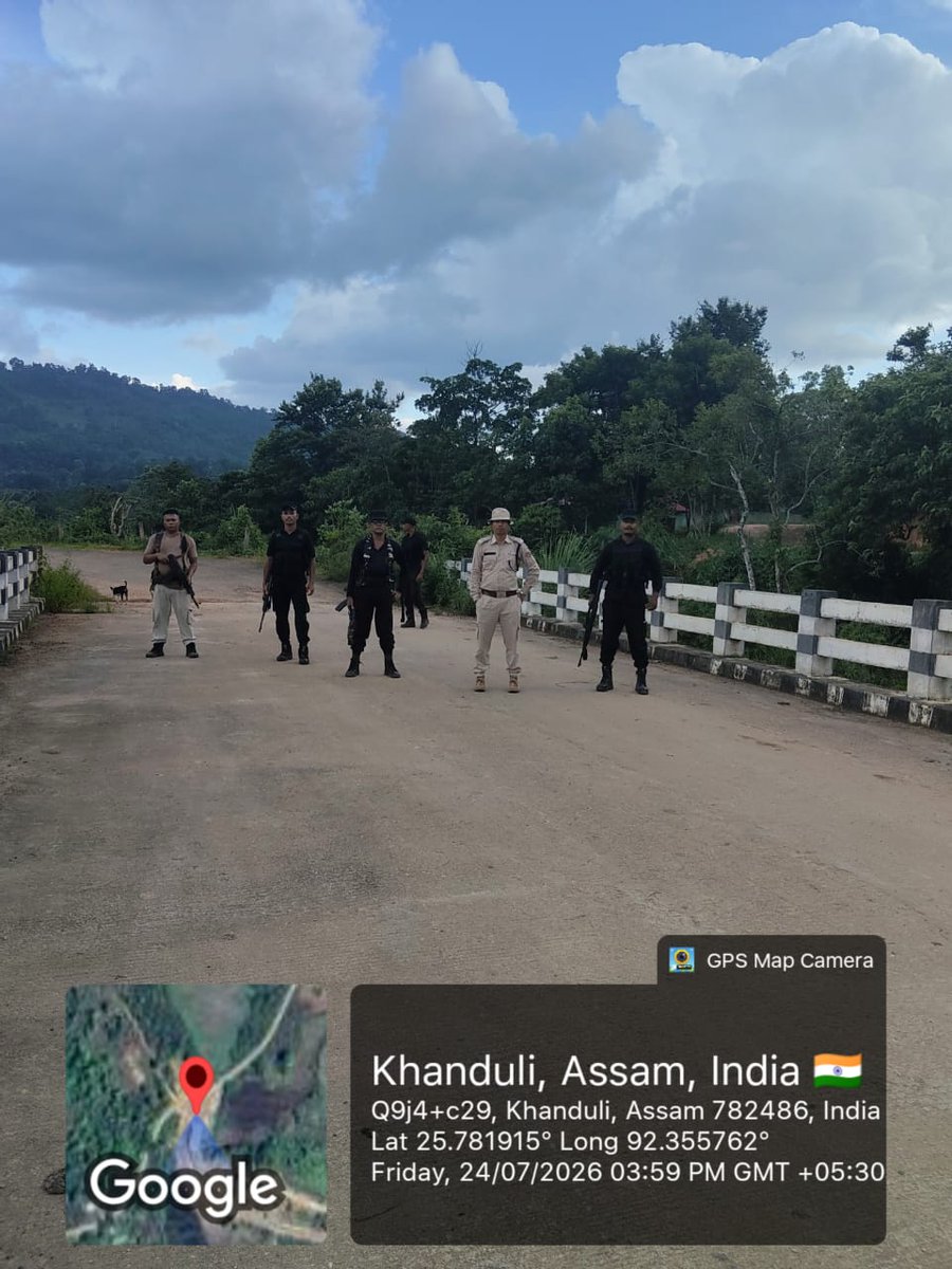 hamren_police's tweet photo. Honoring the past, securing the future — led by Insp. Anthony Rongpi, joint teams patrolled Rumphum and Rupai, covering 40 km and 57 km; Rumphum is secure and calm. #Peace #Vigilance 🚔🛡️
@assampolice 
@DGPAssamPolice https://t.co/PpCuPjtrzD