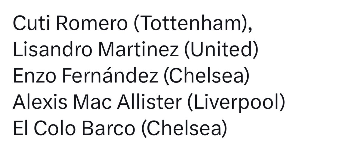 YBcabbie's tweet photo. @Gracie_Blue89 These 5 players must be sanctioned in the UK by the respective clubs. I don't want to here #Bollox club is bigger, this is a matter of principle. THE FALKLAND ISLANDS 🇫🇰 ARE BRITISH our soldiers died to protect it. Argentina 🇦🇷 surrender deal, they have NO CLAIM ON THE FALKLANDS. https://t.co/lx0acpG3Au
