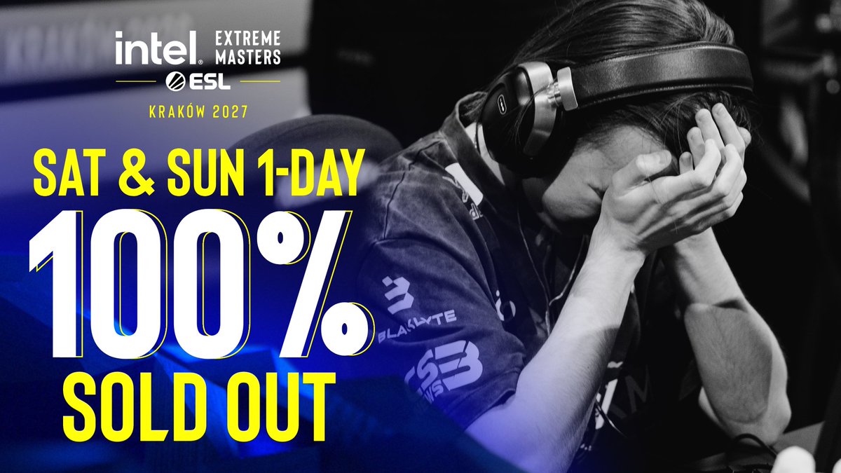 IEM's tweet photo. ❌ All #IEM Kraków Wave 2 Saturday &amp; Sunday tickets have now SOLD OUT!

ℹ️ Still waiting to buy? Ticket prices increase next Thursday, July 23, for Wave 3 🎟️ https://t.co/ynNJ5GiDJz