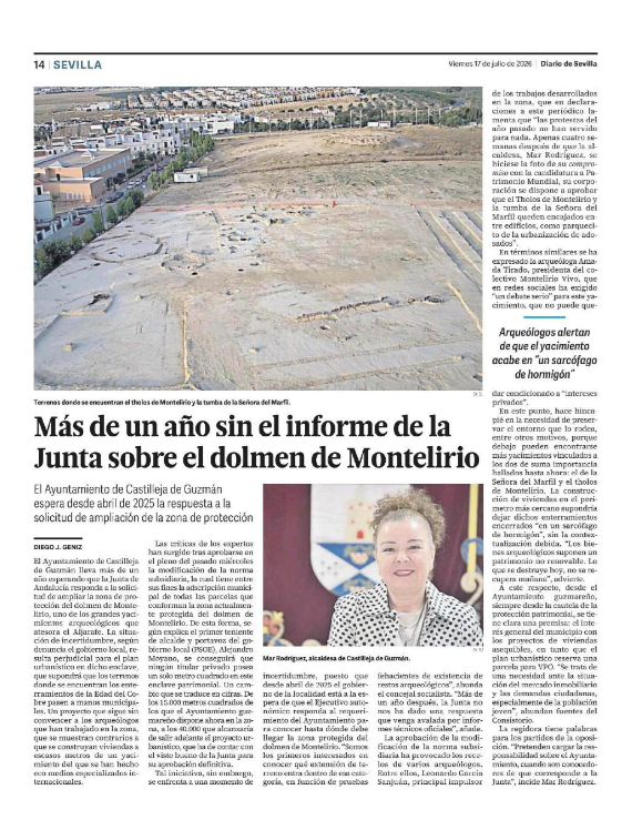Arturodelp's tweet photo. 🔴 #PRENSAIMPRESA| «Más de un año sin el informe de la Junta sobre el dolmen de Montelirio»

«El PSOE desoye a los arqueólogos y tramita la urbanización junto al yacimiento de Montelirio»

#Montelirio #CastillejadeGuzmán #Arqueología #Dolmen https://t.co/OkSIOc9g5N