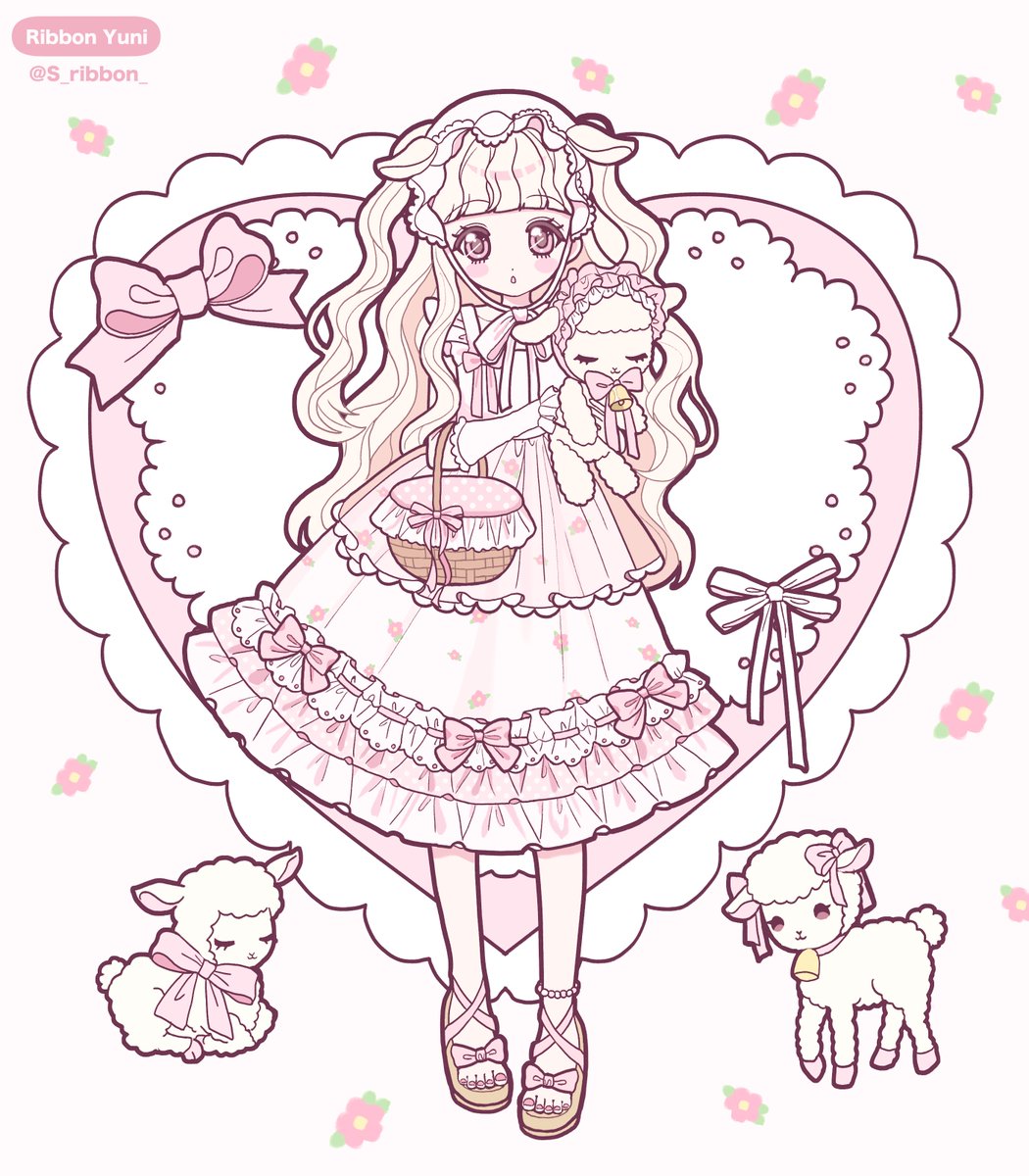 S_ribbon_'s tweet photo. もこもこメーメー🐑🎀 https://t.co/9TqOKmbW5R