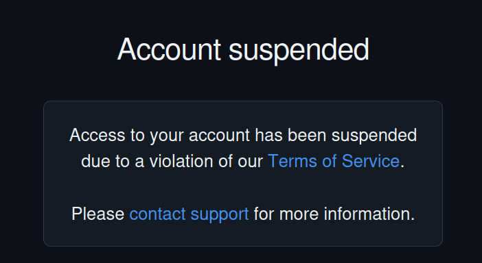 rootedcon's tweet photo. Los de @github han suspendido la cuenta del proyecto #CryptograFREE.

Sin aviso. Sin contexto. Solo un “Terms of Service violation”.

Mala cuenta para suspender. Activamos el modo #RootedCON. https://t.co/NQiBQWoBf7