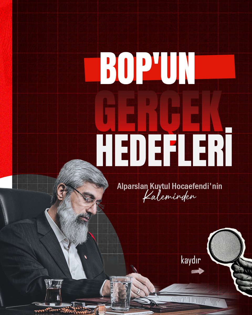 furkannesli's tweet photo. ✍🏻 Alparslan Kuytul Hocaefendi'nin Kaleminden

🗺 Başyazımızda BOP'un Gerçek Hedeflerini ve konuya dair daha birçok meseleyi Alparslan Kuytul Hocaefendi'nin kaleminden okuyabilirsiniz.

🖇 https://t.co/4j77xpszEN https://t.co/8cf3IVO4Oi