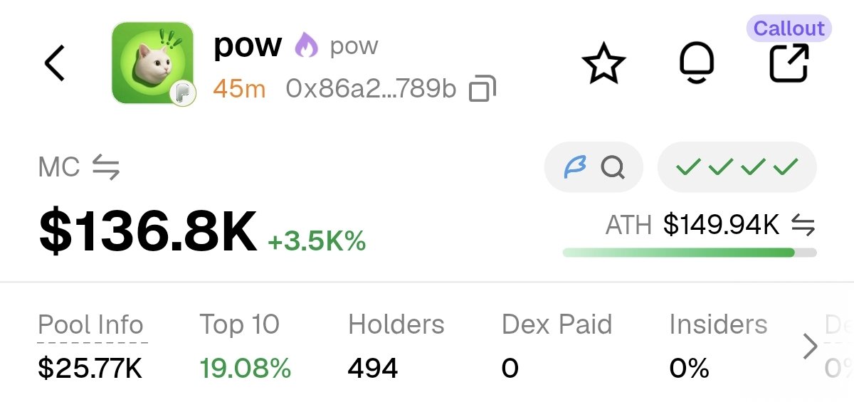 Panji_Hitam96's tweet photo. Got this on 30k mc. Now pumping hard. 1m possible?

$pow
0x86a24426d1fc5dfdee454120af3ecc3cc552789b https://t.co/ELDPM5tBAt