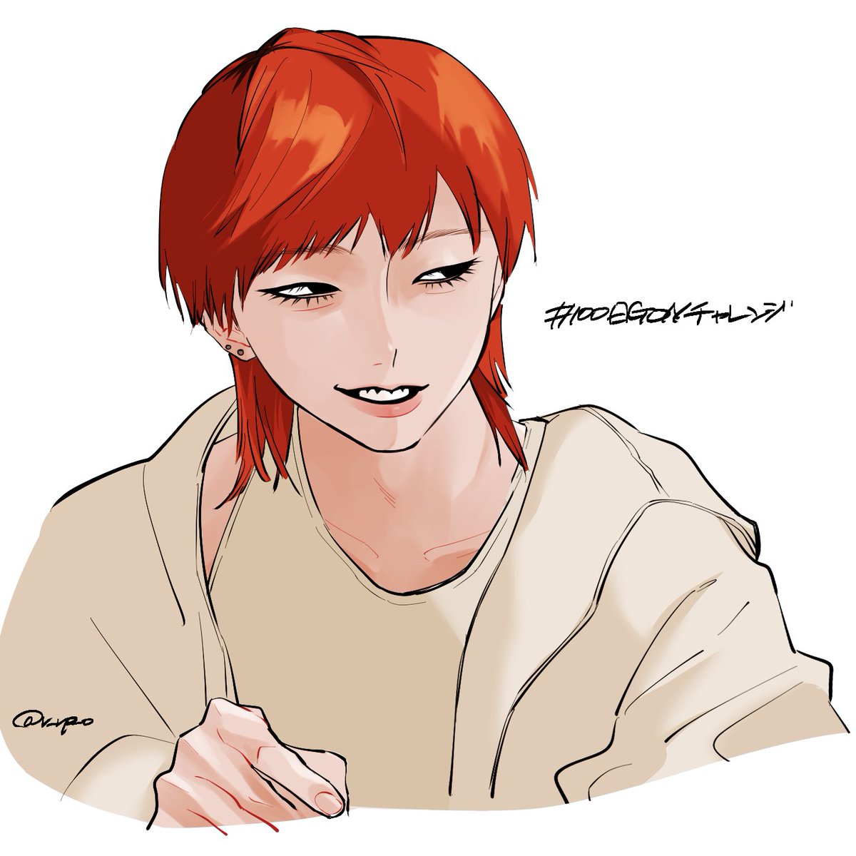 v_vp_o's tweet photo. #100日GONチャレンジ　１０日目
髪色と目付き相まってめっちゃ狐。最高。

#GON絵イム https://t.co/k191EWdARf