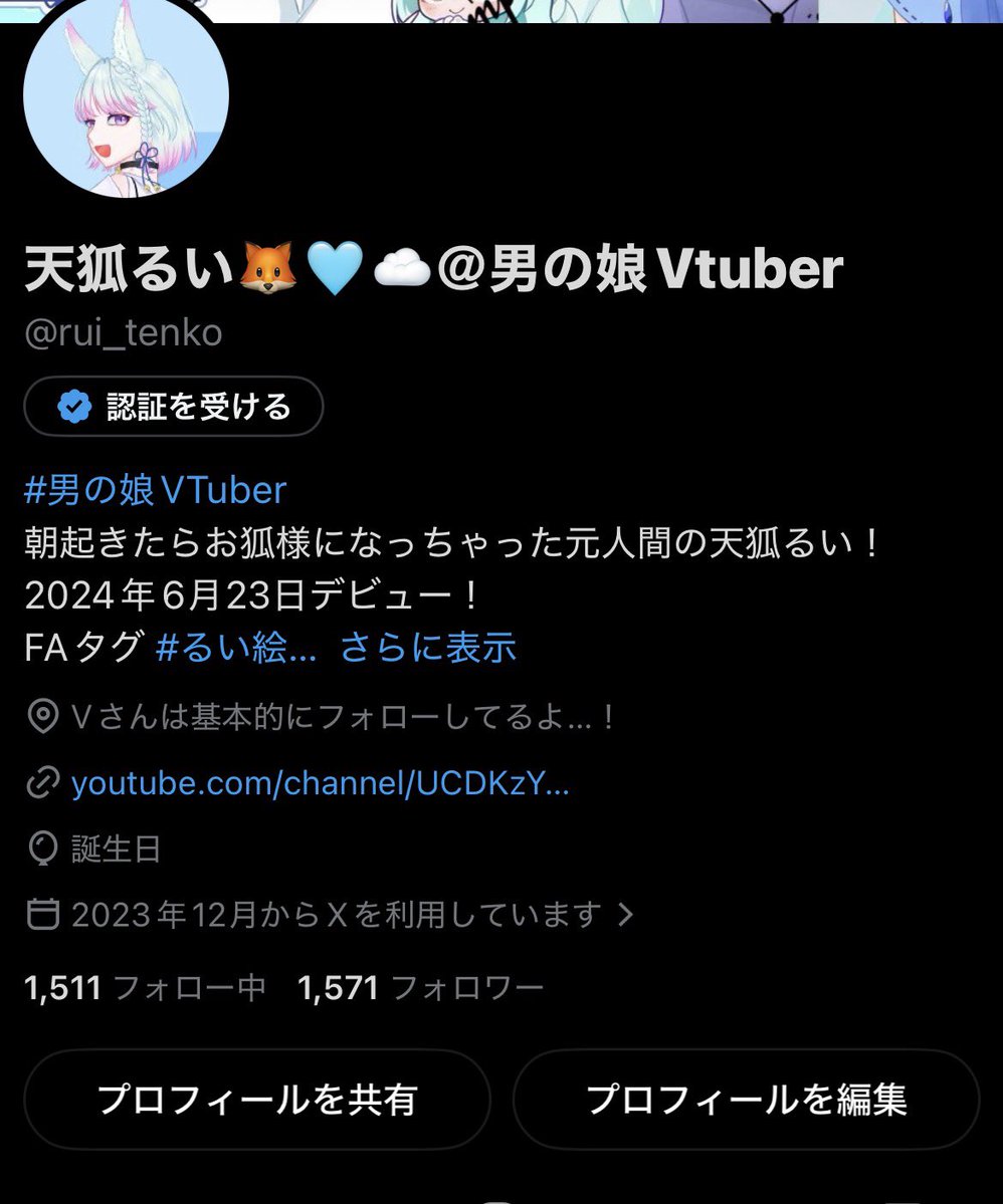 天狐るい🦊🩵☁️@男の娘Vtuber tweet media