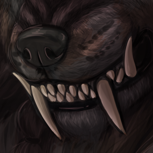 Fantomiel's tweet photo. Small details from the werewolf portrait ✦

I wanted the face to feel heavy and tense: glowing eyes, sharp teeth, rough fur and a silhouette that almost disappears into the dark 🤔

#Werewolf https://t.co/NmqB5v74iz