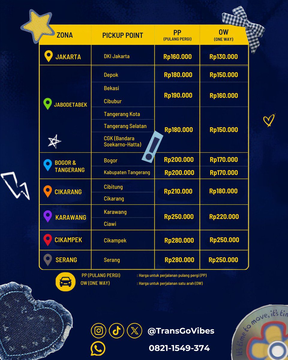 TransGoVibes's tweet photo. BIG BANG WORLD TOUR JAKARTA -JAKARTA INTERNASIONAL STADIUM-

VIPs, SIAP-SIAP! 👑 Nonton BIGBANG World Tour di JIS anti ribet bareng TransGoVibes! Duduk manis, tahu-tahu sampai lokasi. 😉
Yuk bookslot sekarang 
💌 0821-1549-374
​#opentripmurah #tripkonser #Bigbangworldtour #JIS https://t.co/MiNm4R0kgV