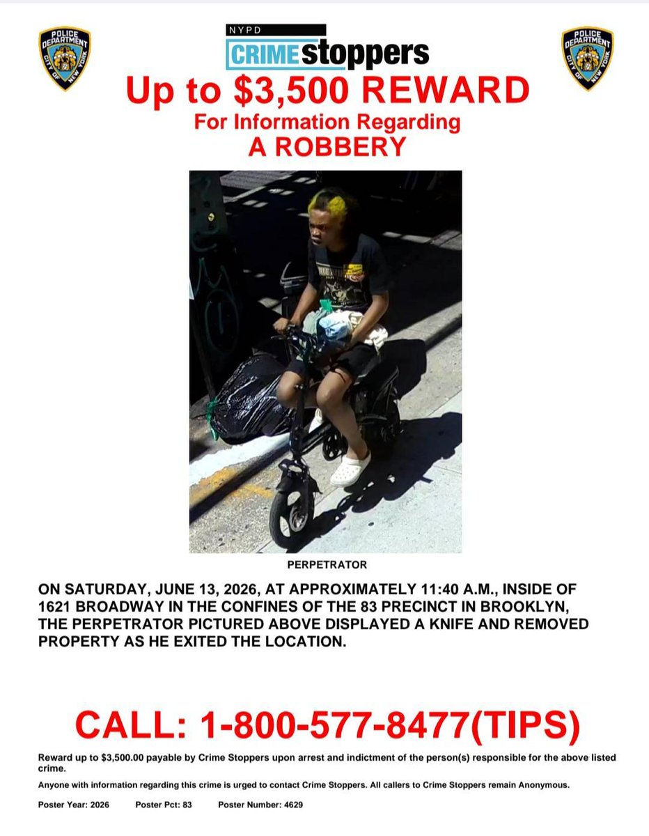 NYPD83Pct's tweet photo. Information needed!
Please see the flyer below. https://t.co/5zK9jVOQS2