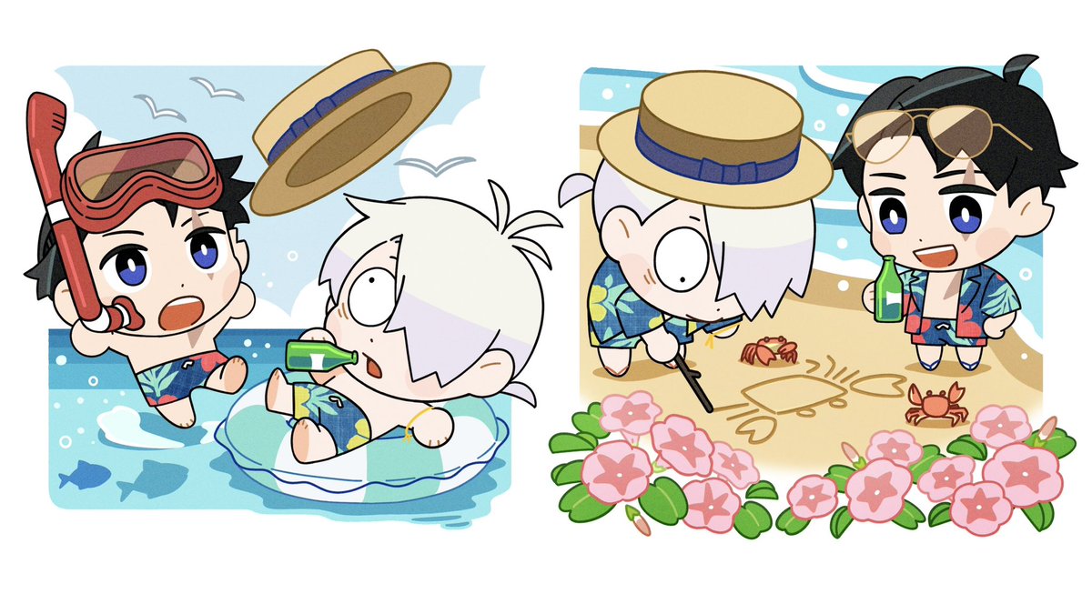 tocodot's tweet photo. 「#鬼太郎誕生 ゲゲゲの謎」オンラインくじ
メインビジュアルと合わせて、ミニキャライラストも描き下ろしさせて頂いてます🏖️
よろしくお願いします！ https://t.co/vMm7Nfis4q