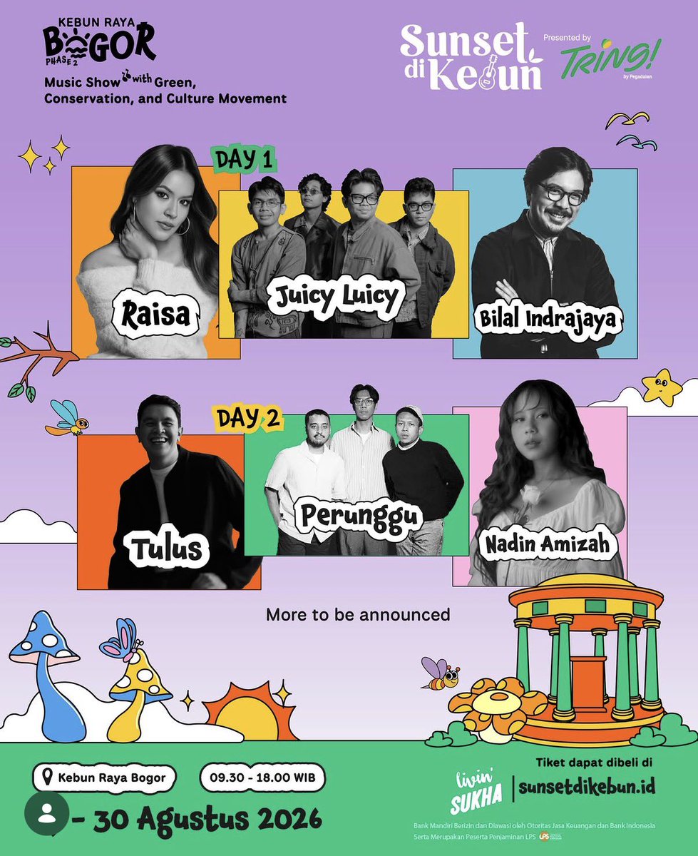 ticketingidn's tweet photo. WTS TIKET SUNSET DI KEBUN RAYA BOGOR

2 Tiket VIP DAY 1 700K 2 tiket
2 Tiket VIP DAY 2 700k 2 tiket
2 Tiket Reguler Day 1 350k 2 tiket
2 Tiket Reguler Day 2 350k 2 tiket

Tiket gabanyak yaa https://t.co/z6thLOzFj5