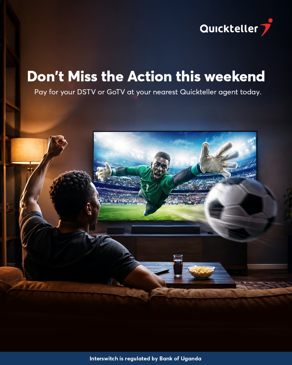 interswitchug's tweet photo. Woke up Argentine? Went to bed Spanish?
No judgement. One final. Two nations. Zero excuses for an expired subscription.

Renew your DSTV or GoTV at your nearest Quickteller agent before kick-off on Sunday.

#Quickteller #WorldCup2026 #NeverMissAGame https://t.co/jKIccVyKVf