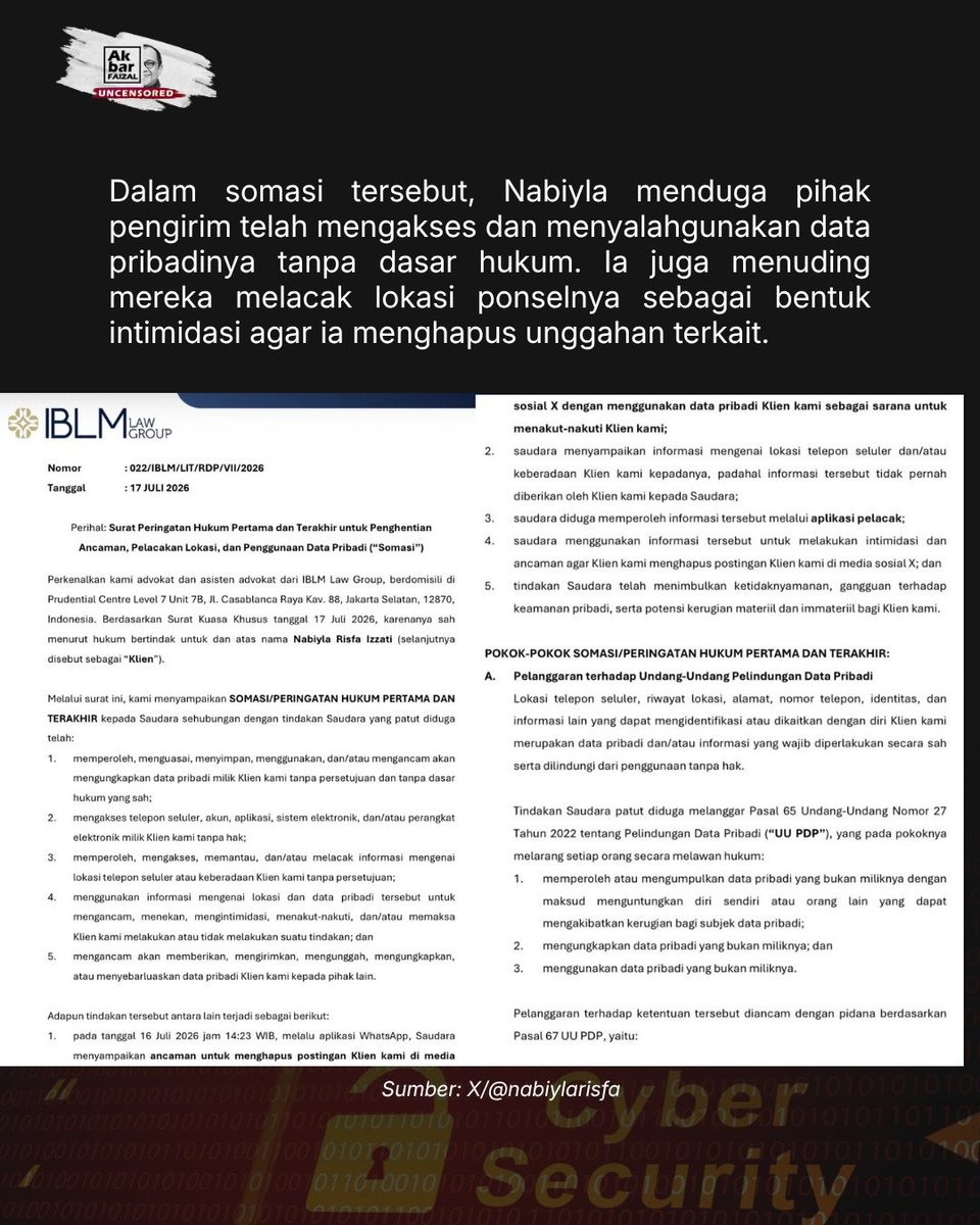 Naandaa27's tweet photo. Sebarkan lur !
Fir'aun lagi panik karena keborokannya dibongkar.
Ngancem2 DosenUGM, jangan2 diantara kalian ada juga yg diancam https://t.co/eI7JDa68ke