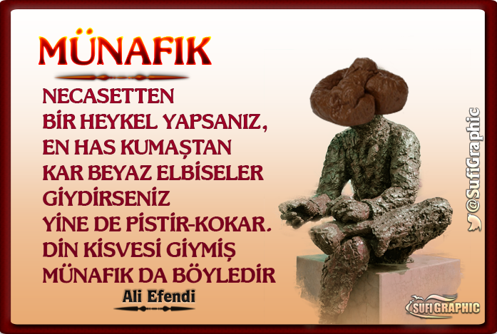 SufiGraphic's tweet photo. #Münafık #Riyakar #Aldatmak #Yobaz MÜNAFIK https://t.co/vwy4Hex1Lo