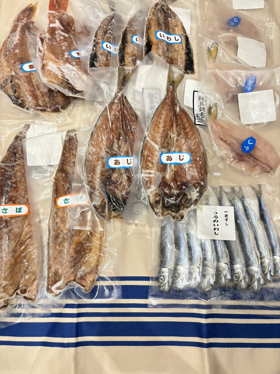 実家から関山さんのお魚が届きました✨ ・さば ・あじ ・赤魚 ・いわし