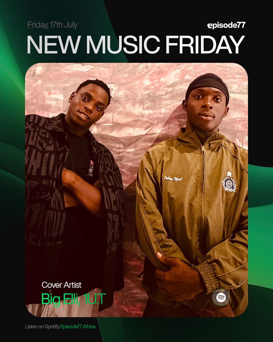 episode77africa's tweet photo. New Music Friday 🎶🔊💚

Davido & NO11 - Gimme Dat Thing
Big Elli ft 1U.T - Ewo
Mavo, Sssoundgawd - BB Lifestyle 
Ladipoe - Revival (Album)
Tobe Nwigwe, Flavour & C.S Armstrong - Perfection
Troy Venus & Monochrome - Space Duo tape
Cheque - YAZI (Deluxe)
Chocolate City, Blaqbonez, Major AJ & Noon Dave - Tonight
Bhadboi Oml - Orindowo
Nickywild & Ranky - Alright
Musta4a & ICERAGE - Lucky 
Skillz8figure - See you at midnight (EP)
O.L.A & Ayjay Bobo - Hot Baby
Saelem & Ugoaelo - Yours Truly
Dicey - Oh My
Promphizy - Lagos Story/IG Girls
Olorunfemi - Off Axis
Anderci - More Than Just Hugs
Oddeely - Odogwu

Cover: @BigElli21
