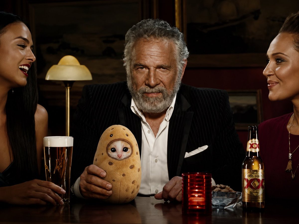AllenMadeItBack's tweet photo. And he is…. The Most Interesting $Potato Cat in the world https://t.co/pEhgSCOGh1