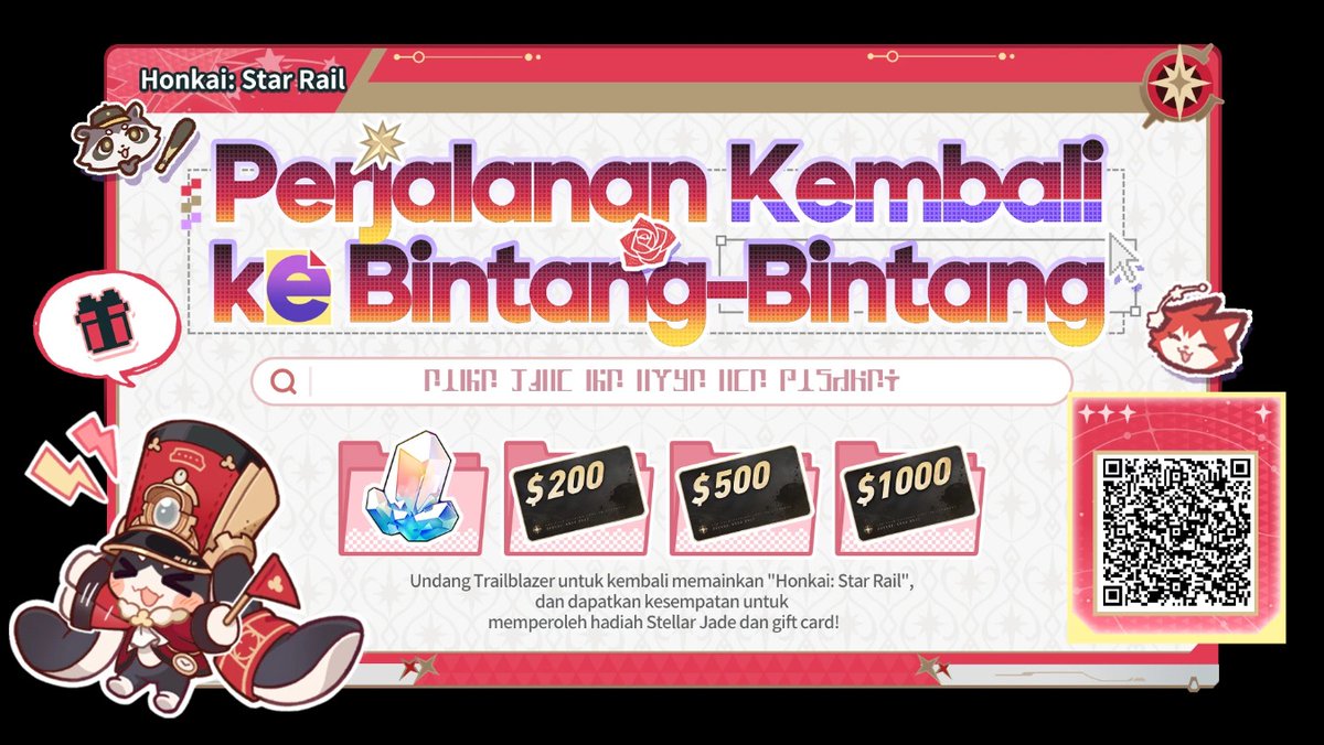 Thaimans2's tweet photo. Trailblazer yang Kembali dapat menghubungkan kode undangan dan log in ke game untuk memenangkan Stellar Jade, Gift Card, dan hadiah kejutan lainnya! https://t.co/Cl1f6j5oPv