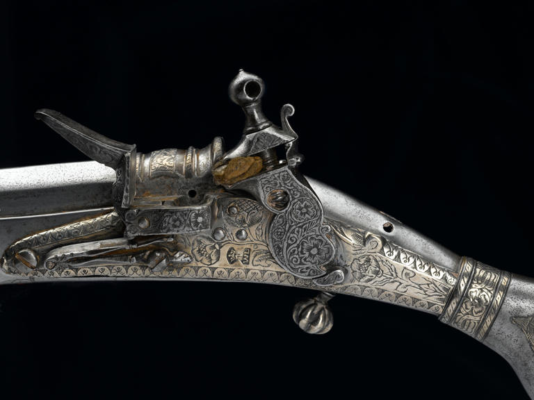 Grouse_Beater's tweet photo. MONTROSE

Ornate Jacobite pistols on display 

Two rare Jacobite era pistols are to be reunited for the first time in more than 30 years in a new exhibition in Montrose Museum from 17 July to 23 November.

Dating to the late 17th century, the weapons are rare surviving examples of work by the gunmaker and goldsmith William Lyndsay the Elder of Montrose in Angus.

Experts said they are likely to have belonged to a wealthy and influential local family at a time when the town was renowned as a place where  “men of the highest wisdom in Scotland” could be found. It was a Jacobite stronghold, known to England's naval chiefs as “that most rebellious town” given local efforts to provide military and logistical support to the cause.

It is believed the pistols were taken to France following the failed Jacobite uprising of 1715 and remained there for more than 200 years. They came to light in France in 1993, when up for sale and were acquired by National Museums Scotland (NMS) and Montrose Museum.

They are now being reunited for the first time in more than 30 years in 'Tartan & Turmoil': The Angus Jacobite Story where the pistol on loan from NMS will be displayed alongside its pair.

Ella Paul, curator, Renaissance and Early Modern History at NMS, said: “These finely crafted pistols are extremely rare and I’m delighted we have the opportunity to reunite them.

“They represent a tumultuous period of Scottish history and the experiences of the Jacobite families forced into exile across Europe.

The steel heart butt pistols are richly decorated with intricate floral engravings and silver mounts, and are stamped with Lyndsay’s mark.

The exhibition, 'Tartan & Turmoil', will explore the pivotal role Angus played in Jacobite efforts to restore the Stuart dynasty to the throne”.

The pistols go on show alongside items such as treasures once owned by Stuart kings, intimate letters and everyday objects that illustrate stories of the Jacobite rebellion throughout Angus.

Emma Gilliland, Museums and Galleries Collections, said, “Everyone has heard about the Jacobites and Bonnie Prince Charlie, but the vital role that Angus played in the risings is not known.

“Some Jacobite objects from our collection are being exhibited for the very first time, and we will also be showcasing significant objects on loan from leading national institutions.

Professor Chris Duffy, the late scholar and author of The ‘45, The Untold Story of The Jacobite Rising, wrote: “Montrose was of the first importance to the cause of the Prince, for he had a large and active following there and it was the main port of ingress for supplies and reinforcements from France.”

As the rising unfolded, men and supplies arrived in Montrose from France at rapid pace, with 800 men from the Ecossais Royal, Lord John Drummond’s own French regiment, and piquets from six French Irish regiments.

Many local soldiers served with the Forfarshire regiment, led by 20-year-old David, Lord Ogilvy, heir to the House of Airlie, which still holds Cortachy Castle and Airlie Castle in the Angus Glens in its fold.

Those who signed up came from Ogilvy lands across Angus and the glens, with the muster roll of more than 800 men loaded with journeymen , weavers, ploughmen and workmen who signed up to their laird’s call.