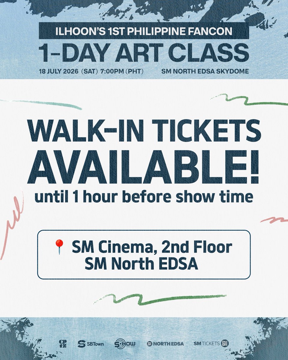 officialsbtown's tweet photo. Still thinking about it, LOONEEs? 

You can still be part of ILHOON's 1st Philippine Fancon: 1-DAY ART CLASS! 🎨

🎟️ WALK-IN tickets are available until 1 hour before show time
📍 SM Cinema, 2nd Floor, SM North EDSA
🔗 https://t.co/UBE2tRTSzy

#ILHOON
#ILHOON_in_Manila
#SBTOWN https://t.co/YRxWFWGaxC
