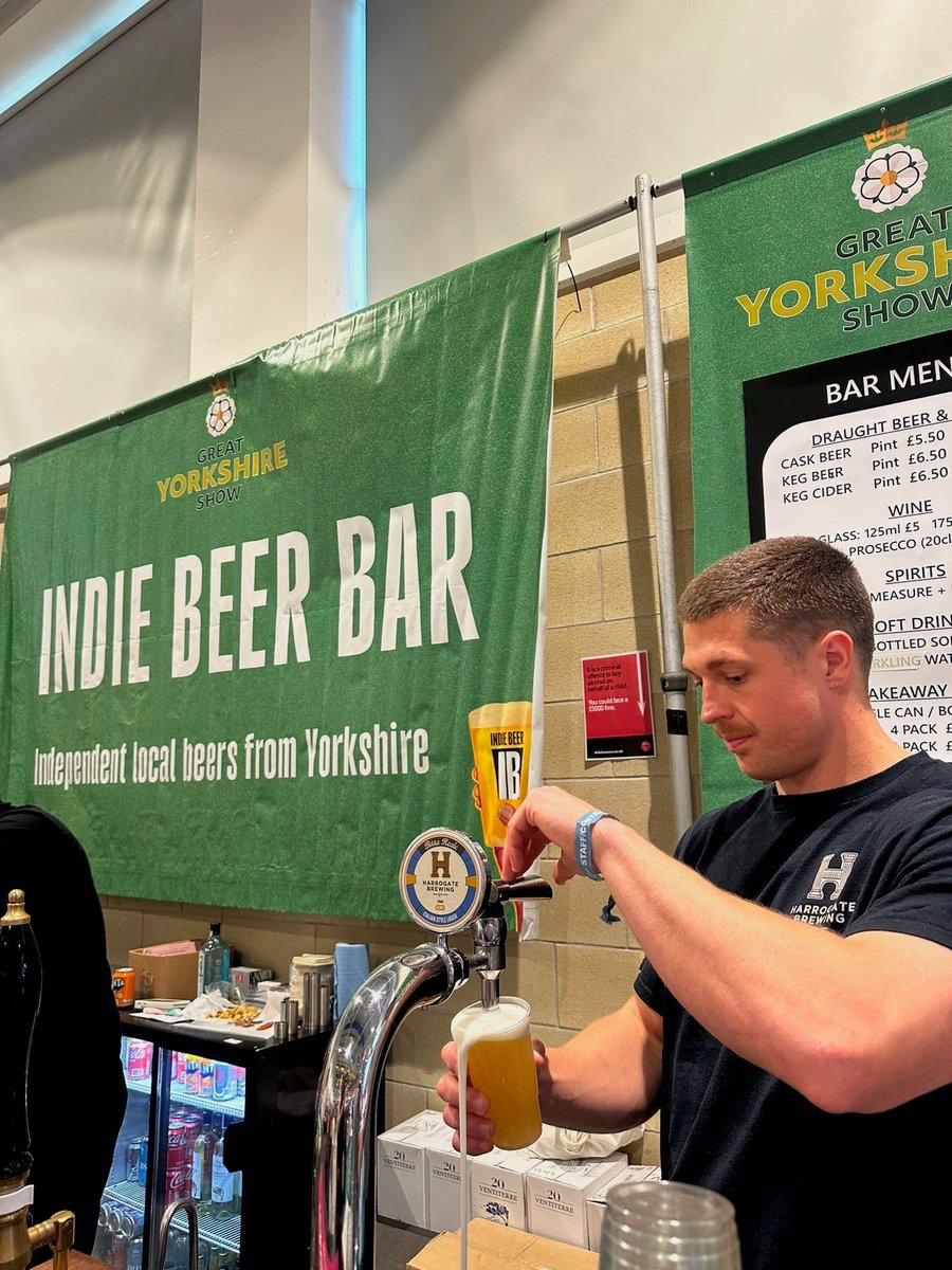 HarrogateBrewCo's tweet photo. What a cracking week at the Great Yorkshire Show! 🍻 We still have today left - if you're visiting, catch us at the indie beer bar in the food hall for cold pints and excellent chat ✅ https://t.co/wObmnohzc8