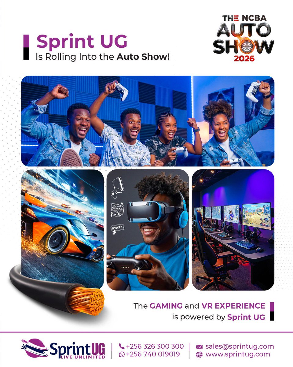 SprintUg's tweet photo. The wait is over! 
Sprint UG is proud to be at the @AutoShowKampala  Kololo today. 

We are ready to keep you connected with our high-speed, free internet service throughout the event.

Whether you’re streaming, sharing your favorite car reveals, or staying in touch with friends, we’ve got you covered. Come say hi, connect to our network, and make the most of your Auto Show experience!  

📍 Location: Kololo Ceremonial Grounds
🗓️ When: Today!!!See you!!

#SprintUG #KampalaEvents #AutoShowUganda #FreeInternet