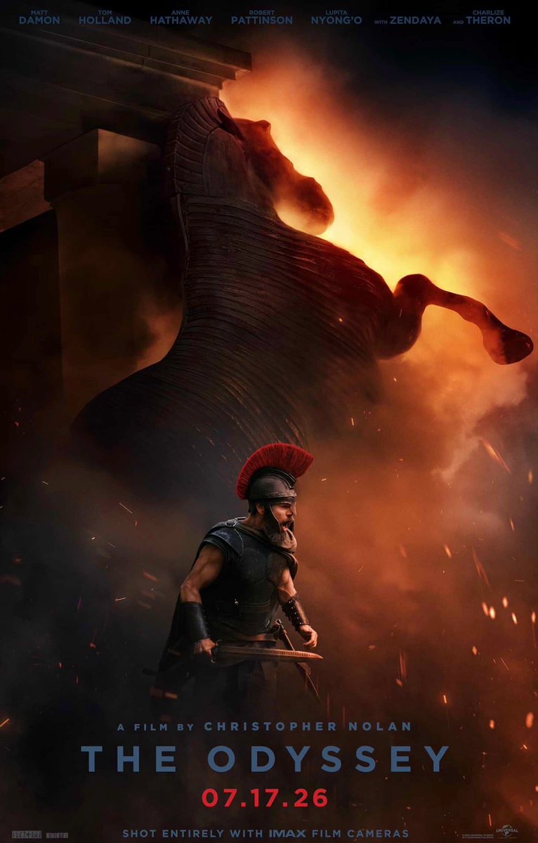 YigitGuralp's tweet photo. Odysseus'un Bozcaada’dan yola çıkıp evine tam 10 yılda dönebilmesini anlatan filmde, İstanbul trafiğinde işten eve ya da kurban bayramı sonrası tatilden eve dönen insanımızın kendinden çok şey bulacağına inanıyorum. Nolan insanlığın ortak dertlerini yakalamak konusunda çok usta bir sinemacı. #TheOdyssey