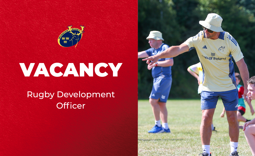 Munsterrugby's tweet photo. Munster Rugby are currently inviting applications for the role of Rugby Development Officer ๐
The post holder is responsible for promoting and developing rugby within designated clubs and schools across the province ๐
More Info ๐
https://t.co/7zRdPAKfsh
#SUAF ๐ด https://t.co/1gkMFUD5jZ