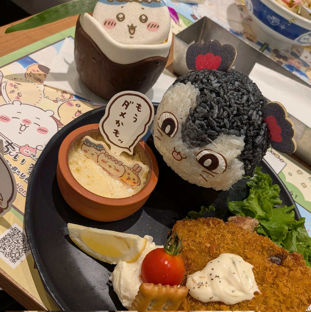 bzrira's tweet photo. ちいかわコラボカフェに
行ってきましたぁ
食べ過ぎてお腹パンパン😂 https://t.co/4OY8K6910t