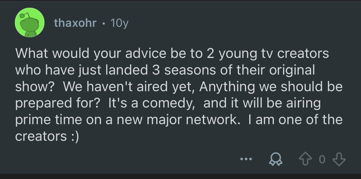 marrymegarfield's tweet photo. oh my god jay’s reddit post on the jerry seinfeld ama 😭 https://t.co/F8DptsF2EW
