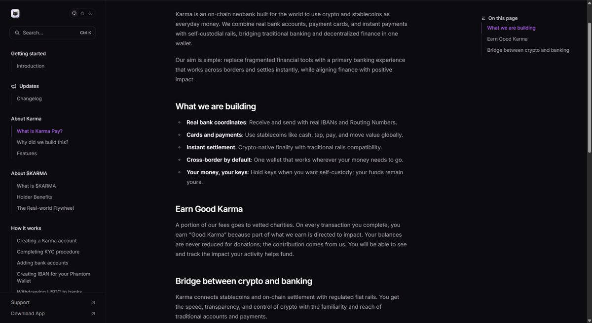 cfm_sol's tweet photo. $KARMA 1.69m dyor

0xb47f4702deb124cb4eb6286be83c9d84277c6239

okx wallet:https://t.co/9fP1Xc7qX7

A crypto super app that combines a self-custodial wallet with traditional banking features

Users can receive euros, dollars, or pounds, spend with a Visa card, trade across chains, transfer funds, and use stablecoins like a regular bank card. In simple terms, it is a "one-stop wallet" that makes cryptocurrency a truly usable daily payment tool

It solves the problem of ordinary people finding cryptocurrency difficult to use. Karma combines the speed and self-custody security of crypto with the convenience of banking, addressing the pain points of "crypto being hard to spend" and "cross-border payments being expensive and slow." A portion of its fees also goes to charitable causes

This is essentially a hybrid of real-world services like Revolut or Wise and a self-custodial wallet. Users can spend globally and receive funds like using Revolut, while also controlling their own private keys like using MetaMask, without having to entrust their money to the platform

The above content is entirely my personal understanding and analysis (dyor). If you have other opinions, feel free to discuss them in the comments