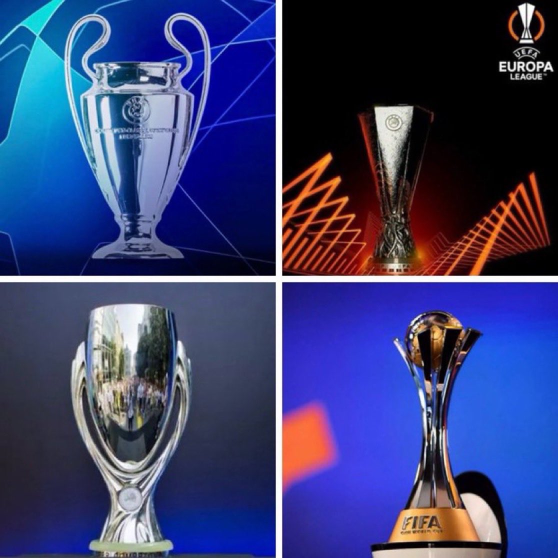 TheChelseaForum's tweet photo. Repost and like if your team has won all four 💙 https://t.co/4PN2UBmDTh