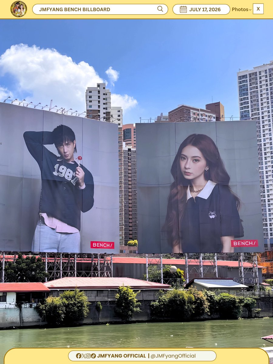 JMFyangOfficial's tweet photo. 📍 𝐆𝐔𝐀𝐃𝐀, 𝐖𝐄 𝐒𝐄𝐄 𝐘𝐎𝐔!💛

JMFyang is back in Guadalupe—now featured on the newest 𝘽𝙚𝙣𝙘𝙝 𝘾𝙡𝙪𝙗 billboards! 

Another billboard to celebrate and another proud moment for our favorite duo. If you're passing by Guada, don't forget to snap a photo and tag your fellow Besties! 📸

#JMFyang #BenchClub