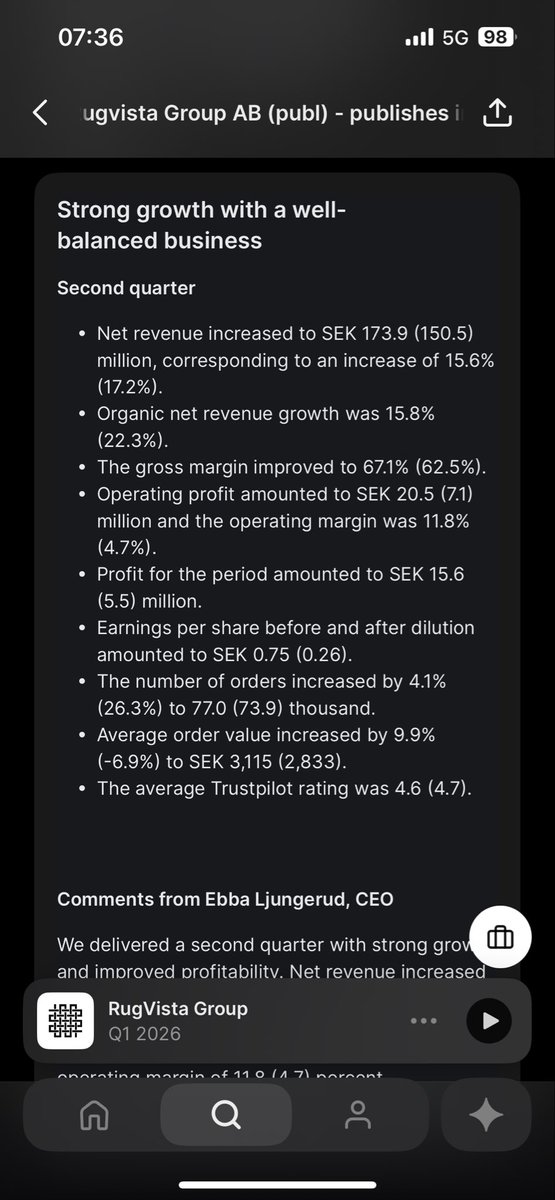 pengarnisse's tweet photo. Pangrapport av RugVista💥 $RUG https://t.co/vC3FC7lzUx