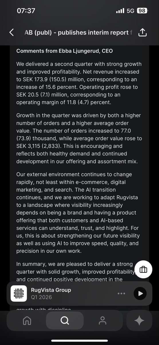 pengarnisse's tweet photo. Pangrapport av RugVista💥 $RUG https://t.co/vC3FC7lzUx