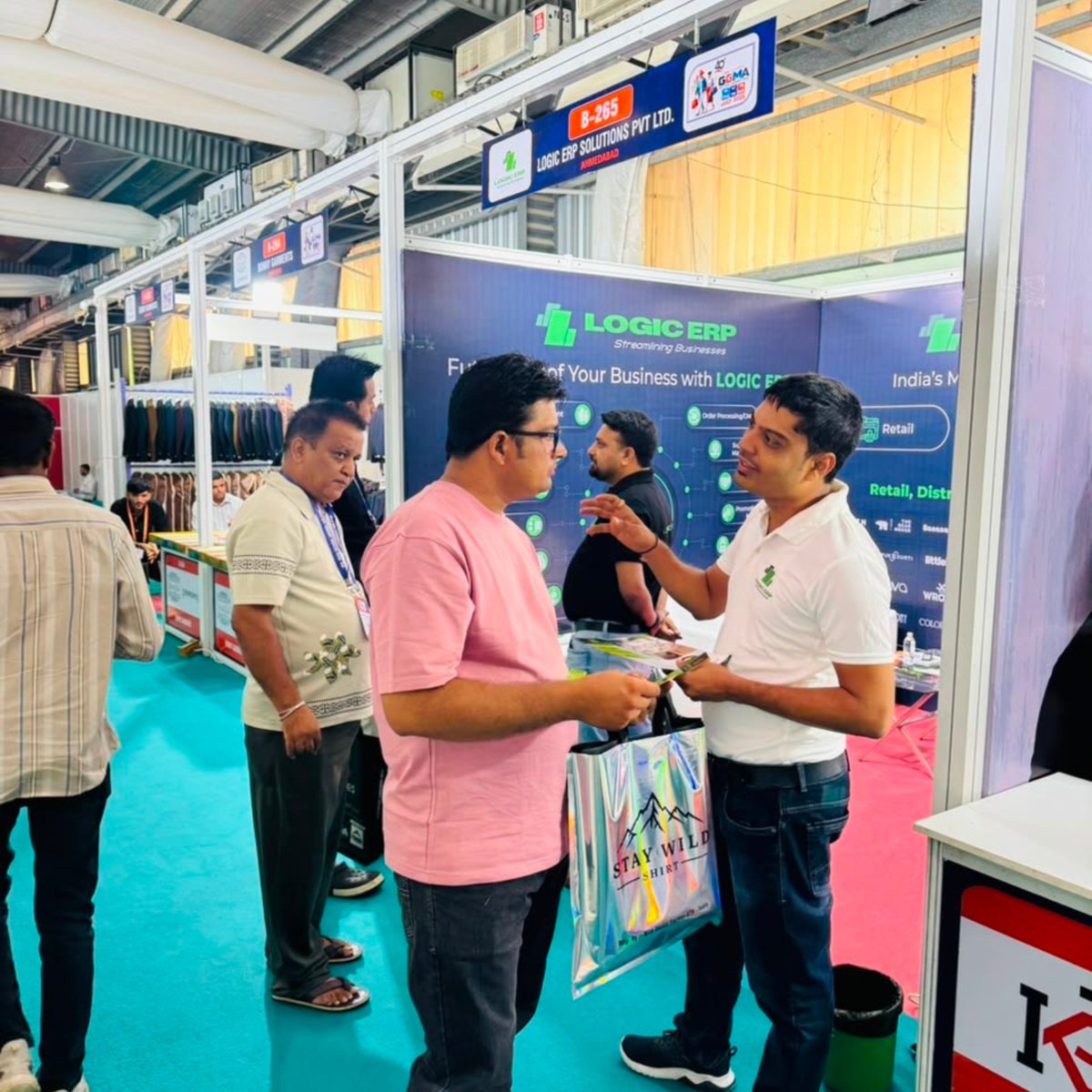 Logicerp's tweet photo. @Logicerp at 𝟒𝟎𝐭𝐡 𝐆𝐆𝐌𝐀 𝐍𝐚𝐭𝐢𝐨𝐧𝐚𝐥 𝐆𝐚𝐫𝐦𝐞𝐧𝐭 𝐅𝐚𝐢𝐫 𝟐𝟎𝟐𝟔 | Day 1
Check out the highlights of Day 1 at 40th GGMA National Garment Fair 2026:
#GGMA #GujaratGarmentManufacturersAssociation #LOGICERPatGGMA #GGMA2026 #NGF #NGF2026 #LOGICERP https://t.co/bavOWBr54u