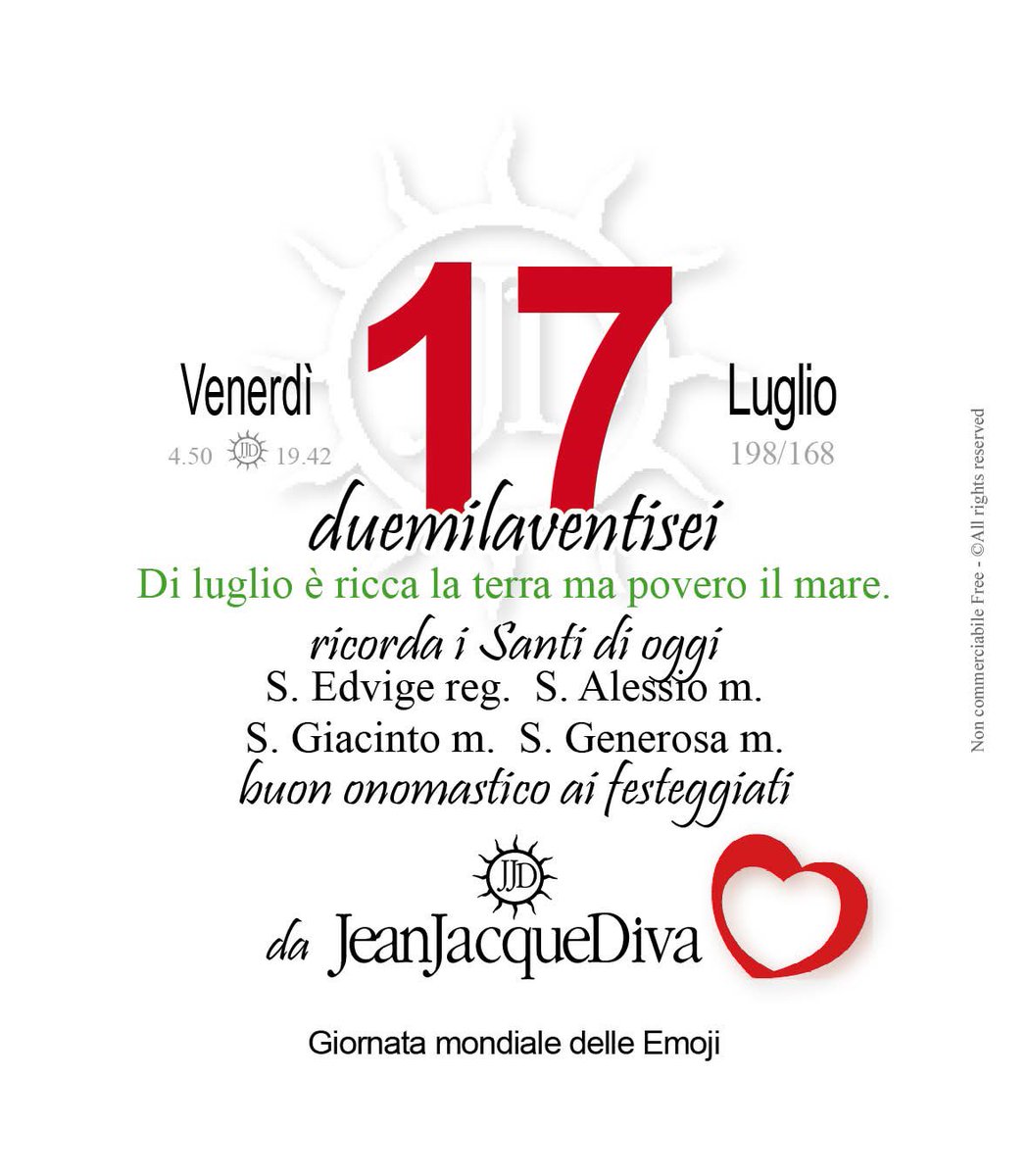 JeanJacqueDiva's tweet photo. Iniziamo insieme con un caffè virtuale☕️e le nostre collezioni di gioielli.
Oggi, #17luglio Auguri di cuore a chi festeggia l’onomastico #Alessia 🌹#Alessio
🎁Scopri il dettaglio che fa la differenza:
Lasciati ispirare qui https://t.co/n1eoukbOZW
#JeanJacqueDiva #bracciali https://t.co/pGhbn4CV4n