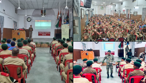 FarooFarooque's tweet photo. The journey from NCC to the Olive Greens begins with inspiration and determination. ARO Nagpur engaged NCC cadets at OTA, NCC Kamptee through an interactive session, highlighting opportunities under the #AgnipathScheme and various Officer Entry Schemes. #NCCCadets #ARONagpur https://t.co/gOrJhkzNv8