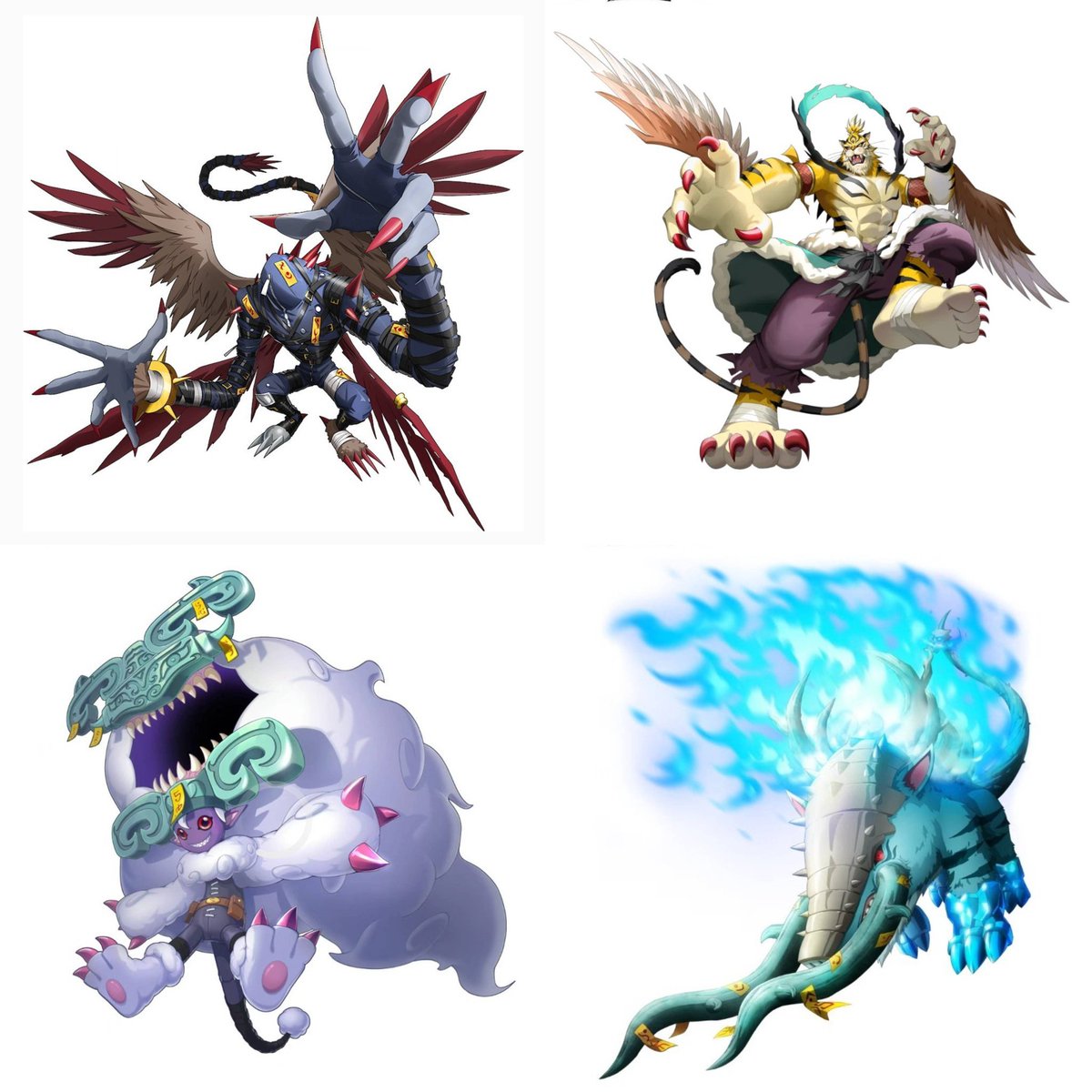 ZangBerries's tweet photo. A group of Pokemons and Digimons that are based on the same myth https://t.co/GzDelyN148
