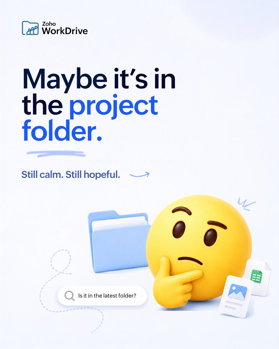 ZohoWorkDrive's tweet photo. Emojis can describe every emotion. Even the ones that come with finding the right file. Here's to spending less time searching and more time getting work done.

Happy World Emoji Day! 📅

#WorldEmojiDay #ZohoWorkDrive https://t.co/9pCumDykVq