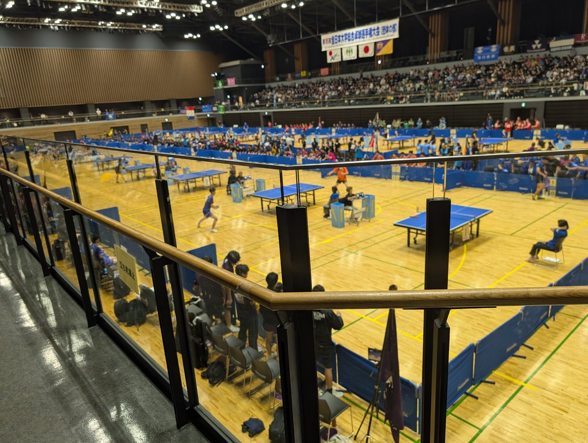 knkl_'s tweet photo. 今日(7月17日)の現在(14時47分)は横浜武道館で開催されている全日本大学総合卓球選手権大会(インカレ)を観に来ています。知人の影響で日本大学(日大)を応援しています。 https://t.co/bOyjflwqAG